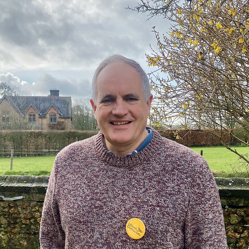 Cllr Mike Baker stood in the countryside