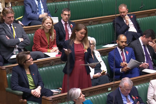 Vikki stood up speaking in the House of Commons
